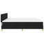 LED Box Spring Bed med LED-lysstrimler Sort 200 x 200 cm Stof