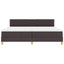 LED Box Spring Bed med hovedgærde Mørk Brun 200 x 200 cm Stof