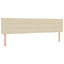 LED Box Spring Bed med LED-lysstrimler Creme 200 x 200 cm Stof