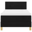 LED Box Spring Bed med LED-lysstrimler Sort 80 x 200 cm Stof
