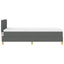 LED Box Spring Bed med pude Mørkegrå 100 x 200 cm Stof