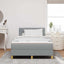 LED Box Spring Bed med hovedgærde Lysegrå 120 x 190 cm Stof