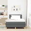 LED Box Spring Bed med hovedgærde Mørkegrå 120 x 190 cm Stof