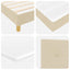 LED Box Spring Bed med LED-lysstrimler Creme 120 x 190 cm Stof