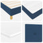 LED Box Spring Bed med hovedgærde Blå 120 x 190 cm Stof