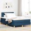 LED Box Spring Bed med hovedgærde Blå 120 x 190 cm Stof