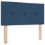 LED Box Spring Bed med hovedgærde Blå 120 x 190 cm Stof