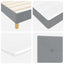 LED Box Spring Bed med hovedgærde Lysegrå 120 x 200 cm Stof