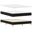 LED Box Spring Bed med LED-lysstrimler Sort 140 x 200 cm Stof