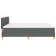 LED Box Spring Bed med hovedgærde Mørkegrå 180 x 200 cm Stof