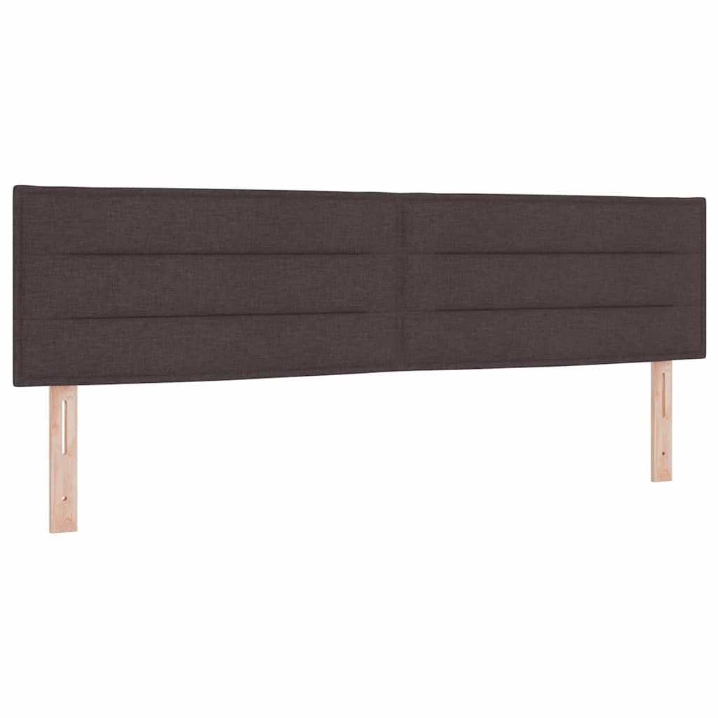 LED Box Spring Bed med pude Mørk Brun 180 x 200 cm Stof