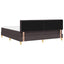 LED Box Spring Bed med pude Mørk Brun 180 x 200 cm Stof