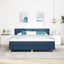 LED Box Spring Bed med pude Blå 180 x 200 cm Stof