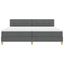 LED Box Spring Bed med hovedgærde Mørkegrå 200 x 200 cm Stof