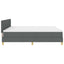 LED Box Spring Bed med hovedgærde Mørkegrå 200 x 200 cm Stof