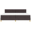LED Box Spring Bed med hovedgærde Mørk Brun 200 x 200 cm Stof