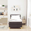 LED Box Spring Bed med hovedgærde Mørk Brun 80 x 200 cm Stof