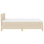 LED Box Spring Bed med LED-lysstrimler Creme 120 x 200 cm Stof