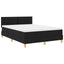 LED Box Spring Bed med LED-lysstrimler Sort 140 x 190 cm Stof