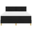 LED Box Spring Bed med LED-lysstrimler Sort 140 x 190 cm Stof