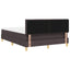 LED Box Spring Bed med hovedgærde Mørk Brun 140 x 190 cm Stof
