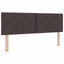 LED Box Spring Bed med hovedgærde Mørk Brun 140 x 200 cm Stof