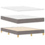 LED Box Spring Bed med hovedgærde Gråbrun 160 x 200 cm Stof