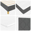 LED Box Spring Bed med hovedgærde Mørkegrå 180 x 200 cm Stof