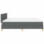 LED Box Spring Bed med hovedgærde Mørkegrå 180 x 200 cm Stof