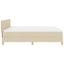 LED Box Spring Bed med LED-lysstrimler Creme 180 x 200 cm Stof
