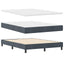 LED Box Spring Bed med hovedgærde Mørkegrå 140 x 190 cm Fløjl