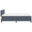 LED Box Spring Bed med hovedgærde Mørkegrå 140 x 190 cm Fløjl