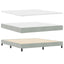 LED Box Spring Bed med madras Lysegrå 180 x 200 cm Fløjl