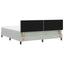 LED Box Spring Bed med madras Lysegrå 180 x 200 cm Fløjl