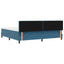 LED Box Spring Bed med hovedgærde Mørk blå 200 x 200 cm Fløjl