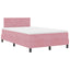 LED Box Spring Bed med hovedgærde Lyserød 120 x 190 cm Fløjl