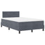LED Box Spring Bed med hovedgærde Mørkegrå 120 x 200 cm Fløjl
