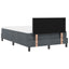 LED Box Spring Bed med hovedgærde Mørkegrå 120 x 200 cm Fløjl