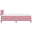 LED Box Spring Bed med hovedgærde Lyserød 120 x 200 cm Fløjl