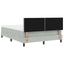 LED Box Spring Bed med hovedgærde Lysegrå 160 x 200 cm Fløjl