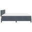 LED Box Spring Bed med hovedgærde Mørkegrå 180 x 200 cm Fløjl