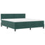 LED Box Spring Bed med hovedgærde Mørkegrøn 180 x 200 cm Fløjl