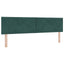 LED Box Spring Bed med hovedgærde Mørkegrøn 180 x 200 cm Fløjl