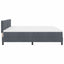 LED Box Spring Bed med hovedgærde Mørkegrå 200 x 200 cm Fløjl