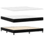 LED Box Spring Bed med hovedgærde Sort 200 x 200 cm Fløjl