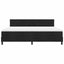 LED Box Spring Bed med hovedgærde Sort 200 x 200 cm Fløjl