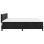 LED Box Spring Bed med hovedgærde Sort 200 x 200 cm Fløjl