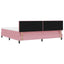 LED Box Spring Bed med hovedgærde Lyserød 200 x 200 cm Fløjl