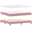 LED Box Spring Bed med hovedgærde Lyserød 200 x 200 cm Fløjl