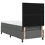 Box spring seng med LED-lysstrimler Mørkegrå 90 x 190 cm Stof